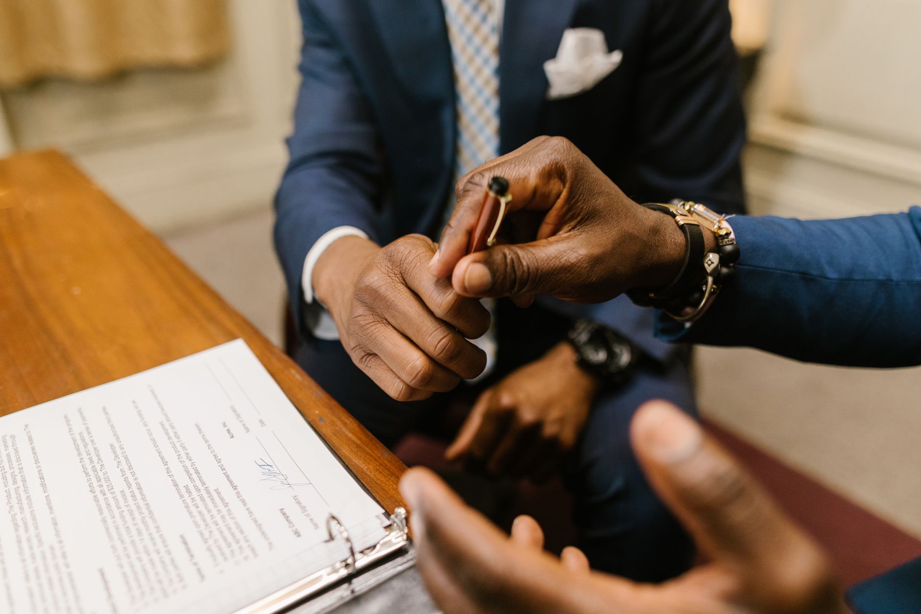 Corporate negotiations table